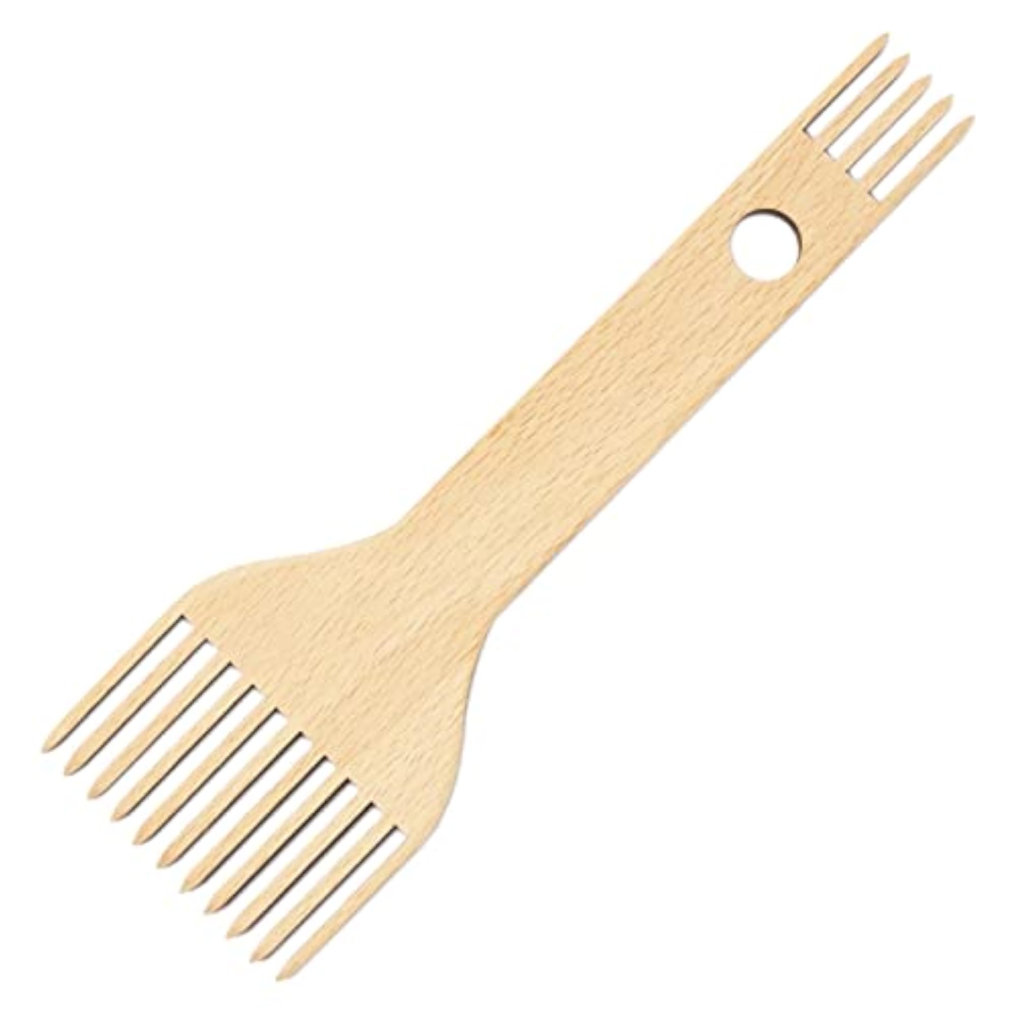 Wooden Weaving Loom Comb, Double-Ended Handcraft Tool